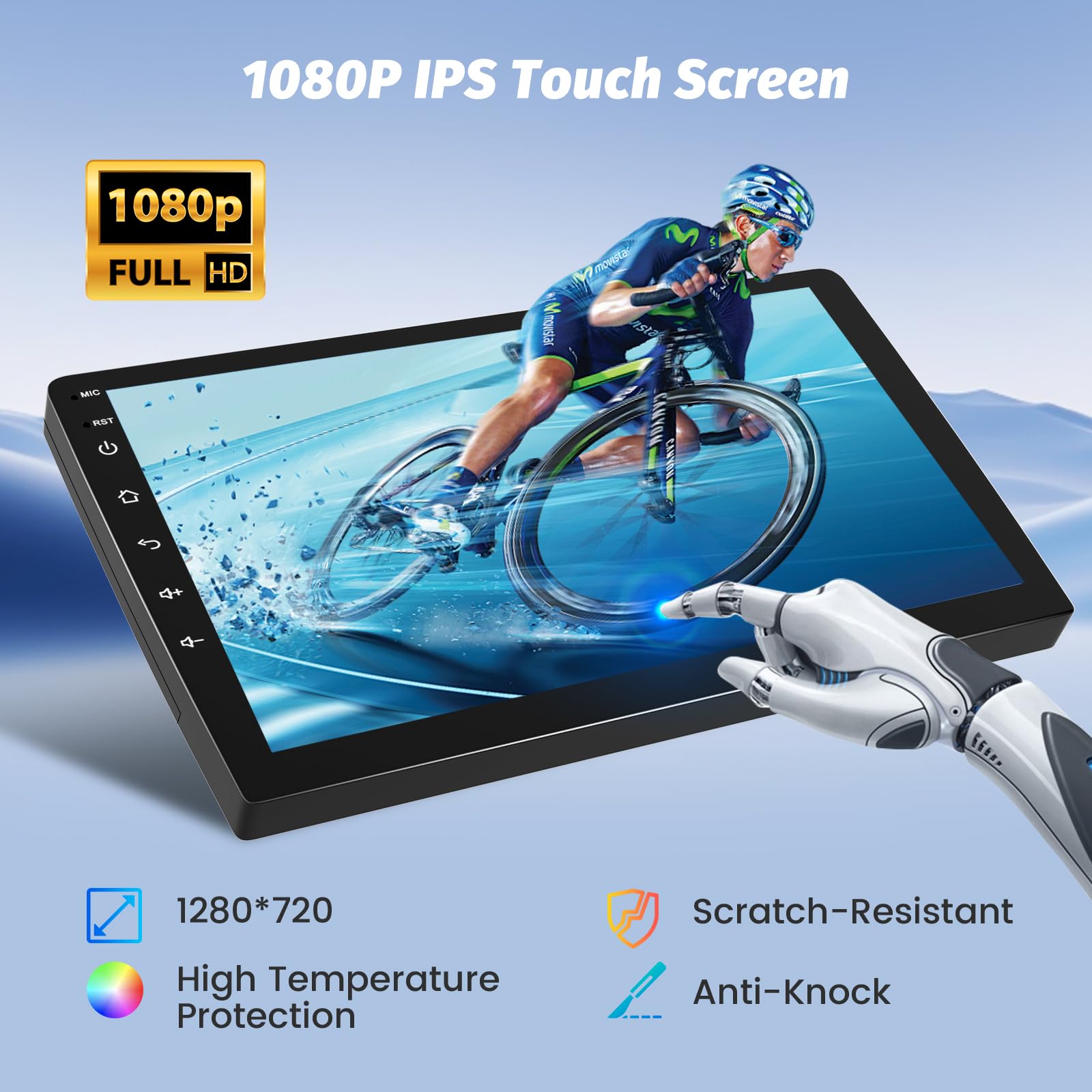 Radio samochodowe Hikity 4G 64G 8Core dla Toyota Yaris 2007-2011 Android 13 Bezprzewodowy Carplay Android Auto Screen 9-calowe radio z nawigacją GPS Bluetooth Kamera tylna WIFI RDS DSP