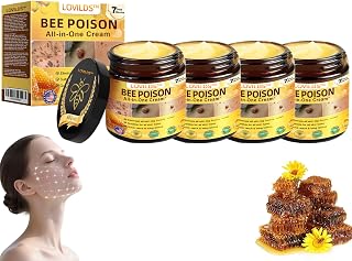 LOVILDS Bee Poisoning All-in-One Cream, Bee Venom Skin Treatment Cream for Body and Face, Professional Bee Venom All-in-One cream for All Skin Types (4)