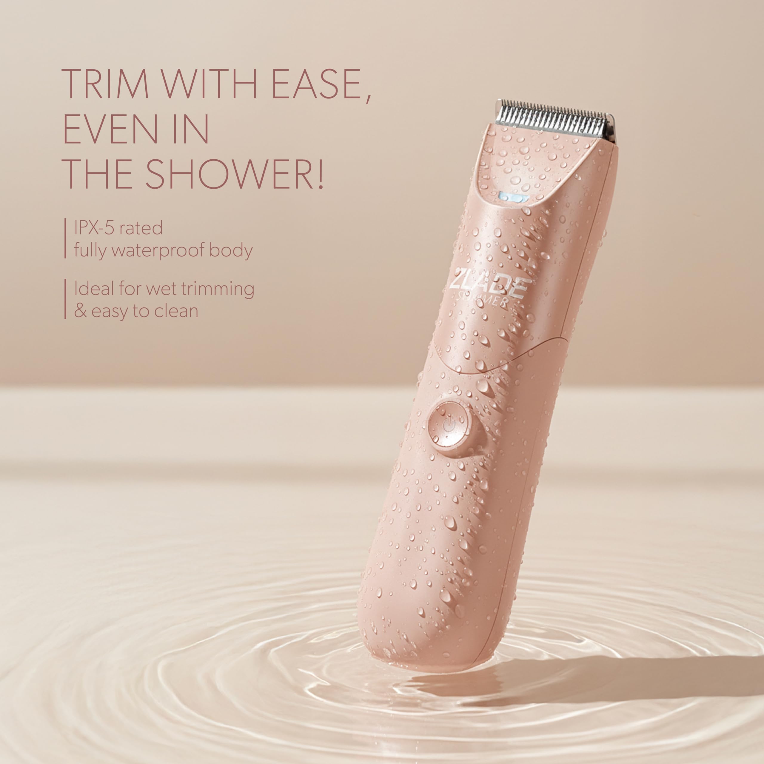 Zlade Summer LITE Bikini Trimmer For Women | Private parts, Underarms, Arms, Legs & Body | Soft Ceramic Blades | No Nicks or Cuts, No Skin Irritation | AAA Battery Powered, No Charging Needed | Fully Waterproof and Silent 2