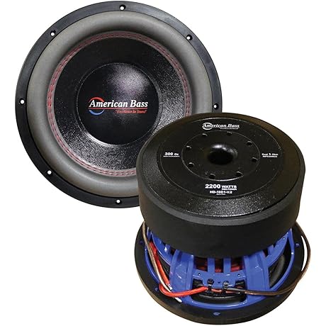 American Bass 10" HD Series 4000W Dual 1 Ohm Subwoofer: Amplify Car Stereo Sound