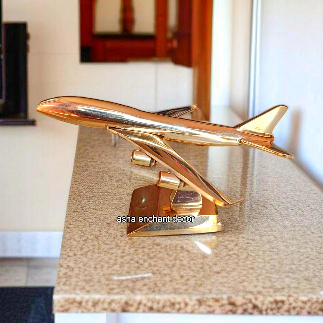 Asha Enchant Decor Vintage Brass Aeroplane Showpiece, Decorative