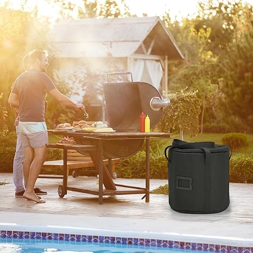 Miniatura 6 de Contenedores de almacenamiento de pellets de madera de 20 libras, contenedor de carbón impermeable, contenedor de pellets de madera, bolsa de