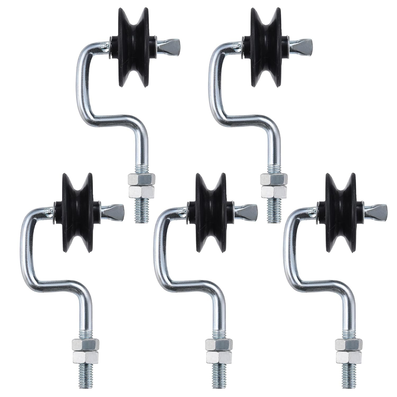 Farm Electric Fence Wood Post Screw-in Corner Insulators Bracket ，Wood Post Anchors Corner Polyrope Insulators, Black (B010-20pcs)