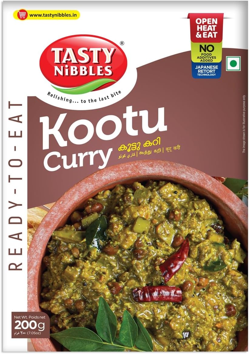 Tasty Nibbles Ready to Eat Kootu Curry 200g | Open Heat & Eat | No Food Additives Added | Japanese Retort Technology | Kerala Style Kootu Kari [Pack of 1]