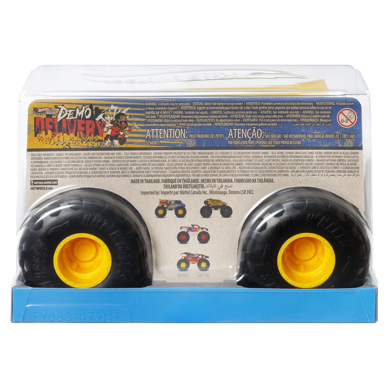 Hot Wheels - Monster Trucks Oversized (Demo Delivery) /Toys, Multicolor, 7.48 inches - Image 2