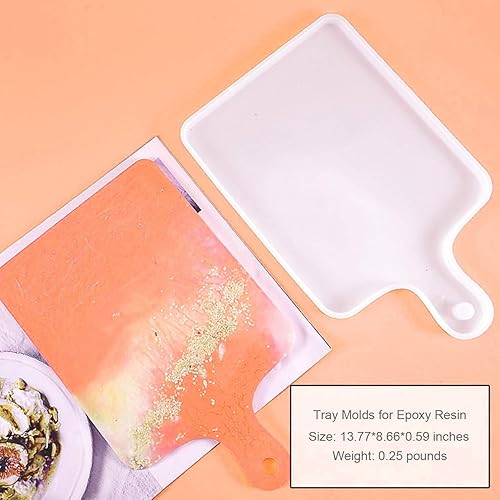 Miniatura 3 de Moldes de resina, moldes de epoxi, moldes de resina de silicona, moldes de bandeja para resina epoxi, moldes para fundición de resina (2 piezas)