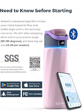 Boost 24 Oz Smart Water Bottle Pink + Boost 24 Oz Bottle Black Bundle