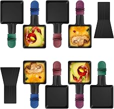 8er Set Raclette Pfännchen antihaftbeschichtet, Mini Grill Pfännchen Ersatz mit  — Empfehlung für Farbiger