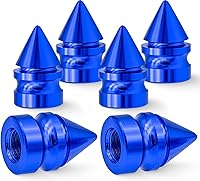 Vista 25 de 4 piezas de tapas de válvula de rueda con estilo de pico coloridas, válvula de rueda de aleación de aluminio, cubiertas universales de válvula