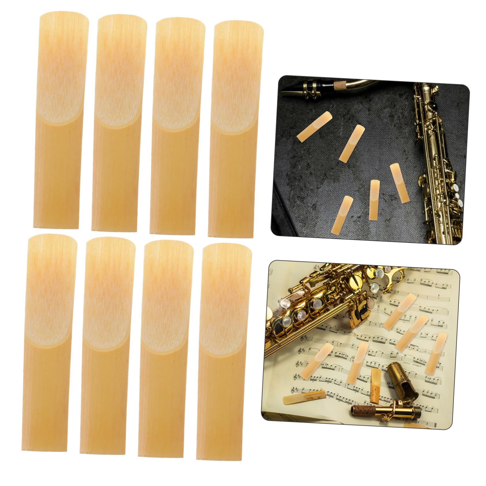 ifundom 50piezas Cañas De Saxofón Eb Para Saxofón Reemplazos Flexibles Tono Rico y Sonido Dureza