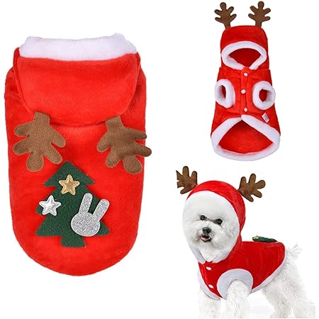 Amazon Dodopet ペット服 クリスマス コスチューム 犬服 猫服 コスプレ 秋冬服 中小型犬 可愛い ワンちゃん 柔らかい 仮装 防寒 保温 人気 ペット用品 記念撮影 クリスマス仮装 デザインb S Do Do Pet コスチューム 通販