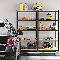 Vista 25 de ERGOMASTER Garage Storage Shelves 5-Tier Shelving Unit 2920LBS Heavy Duty Shelving Adjustable Boltless Organizer Rack for Warehouse Pantry 72" W x