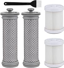 Replacement Filter kit Compatible with Tineco A10/A11Hero/Master Vacuums, PURE ONE S11 Cordless Vacuum Cleaner ,2 Pack Pre Filters & 2 Pack HEPA Vacuum Filter & 1Pack Brush