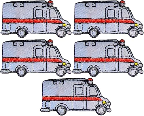 Juego de 5 piezas pequeñas y lindas mini ambulancia para hospital, automóvil, emergencia, paramédico, rescate EMT, vehículos de dibujos animados