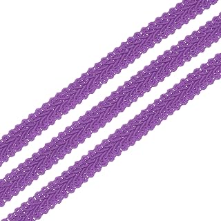 uxcell 1/2" x 13 Yards Gimp Braid Trim Woven Fabric Ribbon Polyester Curtain Upholstery Trim for DIY Craft Sewing Accessories Costume Home Decoration, Dark Purple