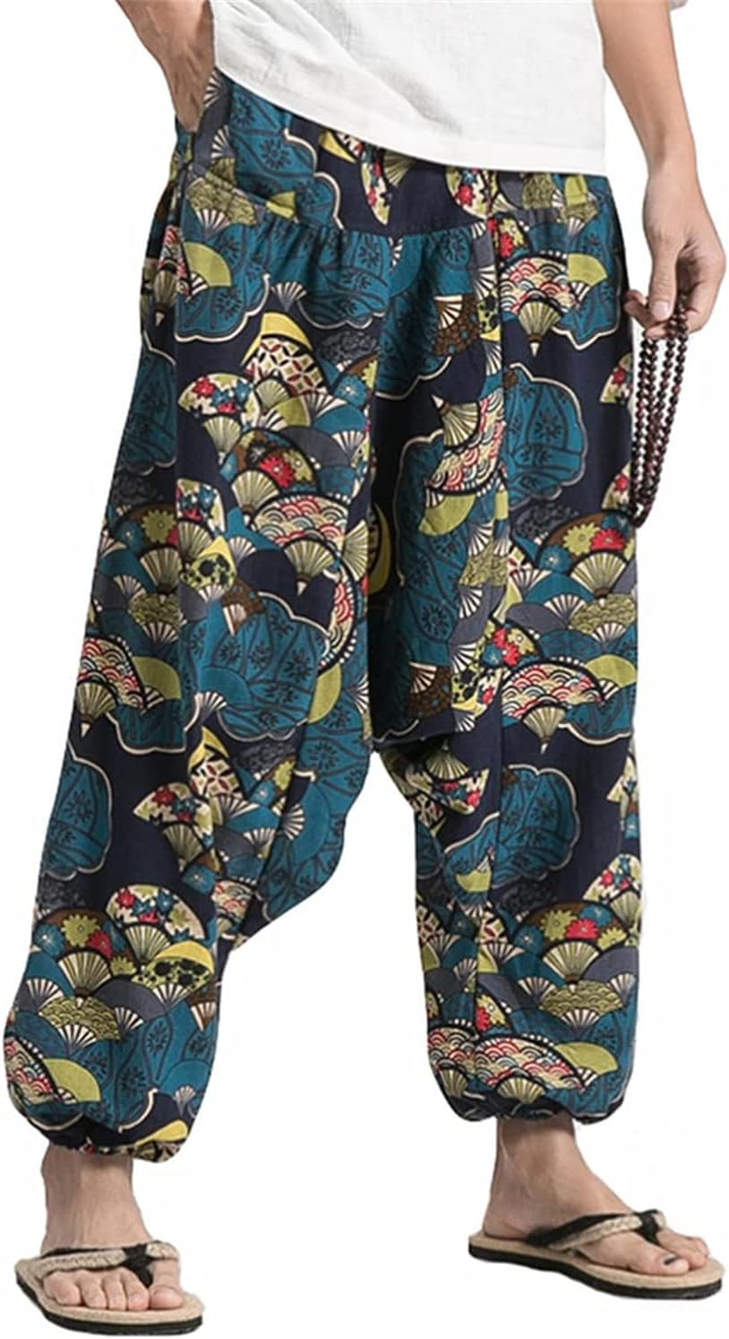 AITFINEISM Heren Casual Linnen Broek Losse Wijde Pijp Yoga Lichtgewicht Strandbroek (38,Bruin AITFINEISM Heren Casual Linnen Broek Losse Wijde Pijp Yoga Lichtgewicht Strandbroek (38,Bruin