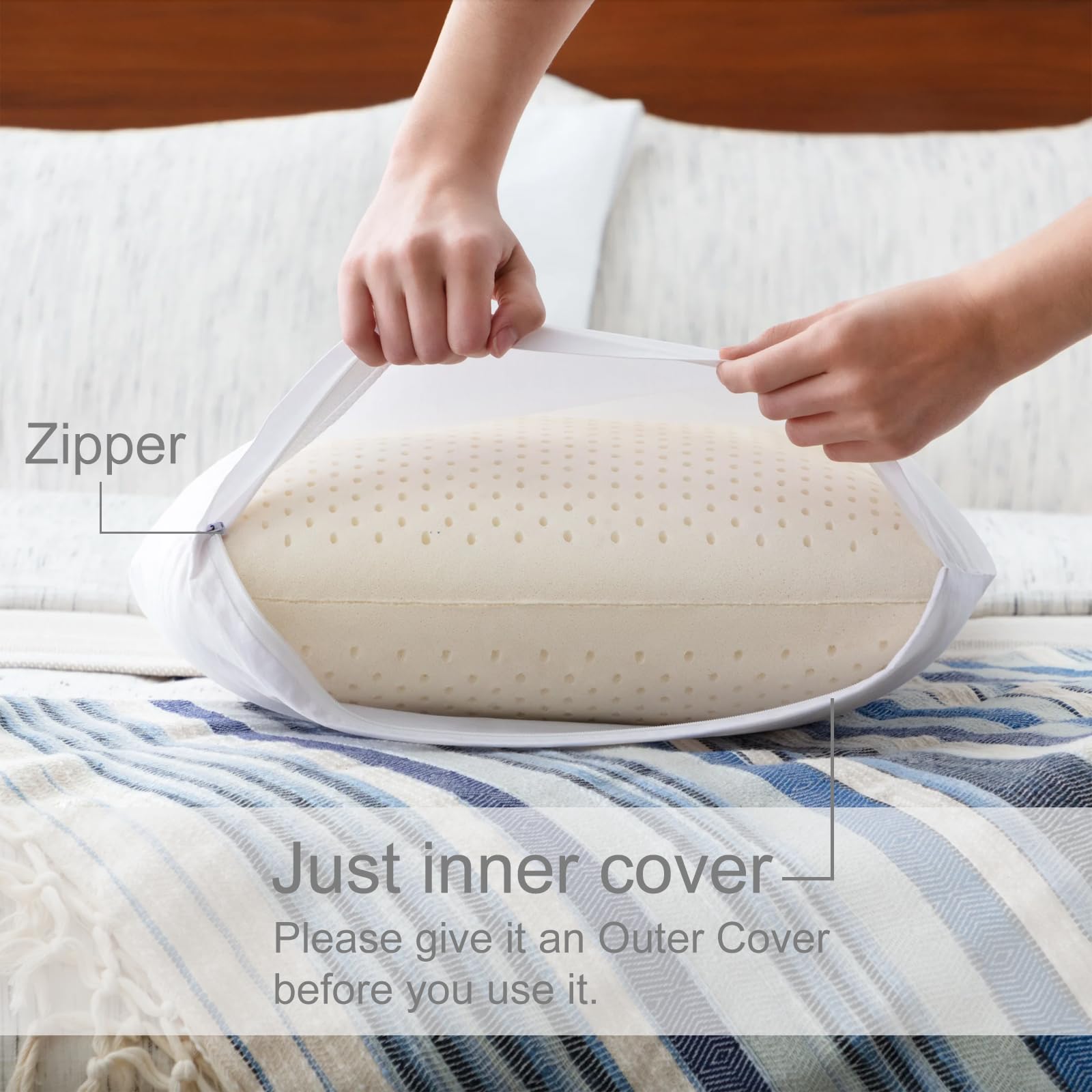 Amazon.com: BIAMKTP 100% Talalay Latex Pillow, Luxury King Size