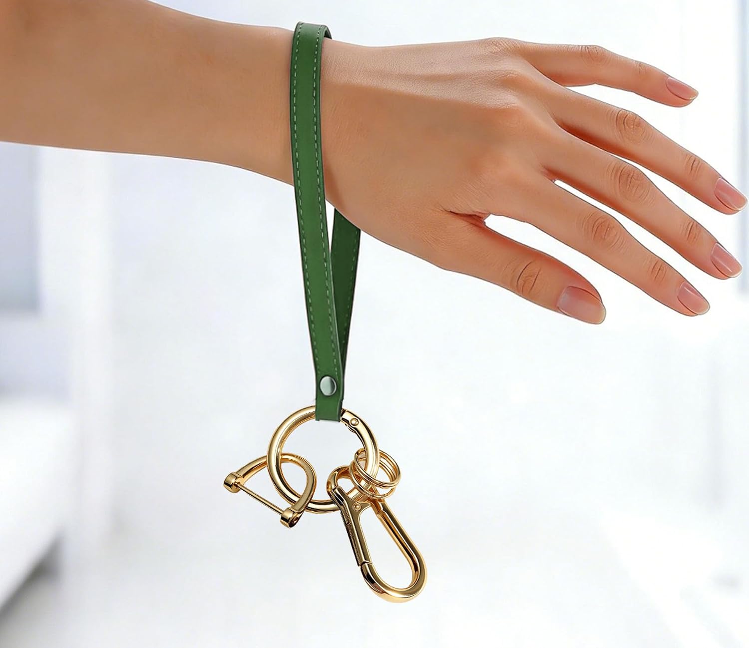 for BMW Key Fob Cover with Keychain for 2 5 6 7 Series X1 X2 X3 X5 X6 X7 Premium Soft TPU Key Fob Holder (Gold-Green) image 3
