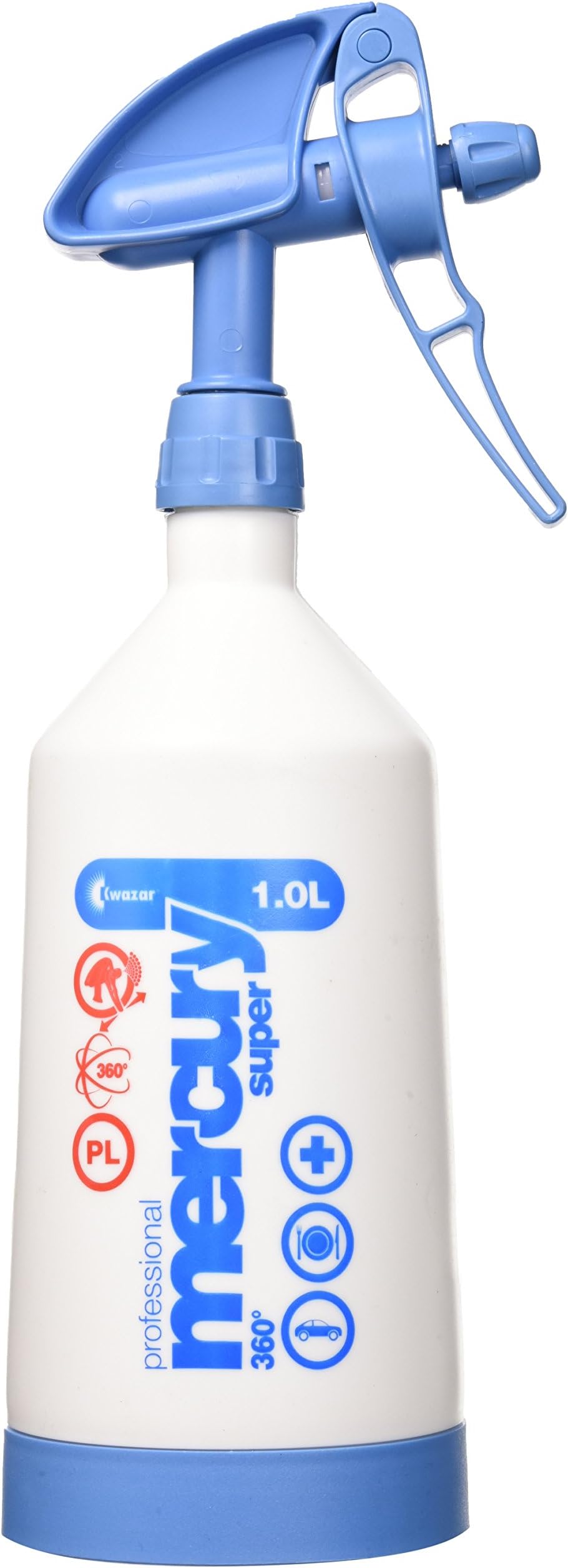 Spray Bottle Mercury Super Pro Plus 1 L, White/Blue, 10.4 x 10.4 x 35 cm