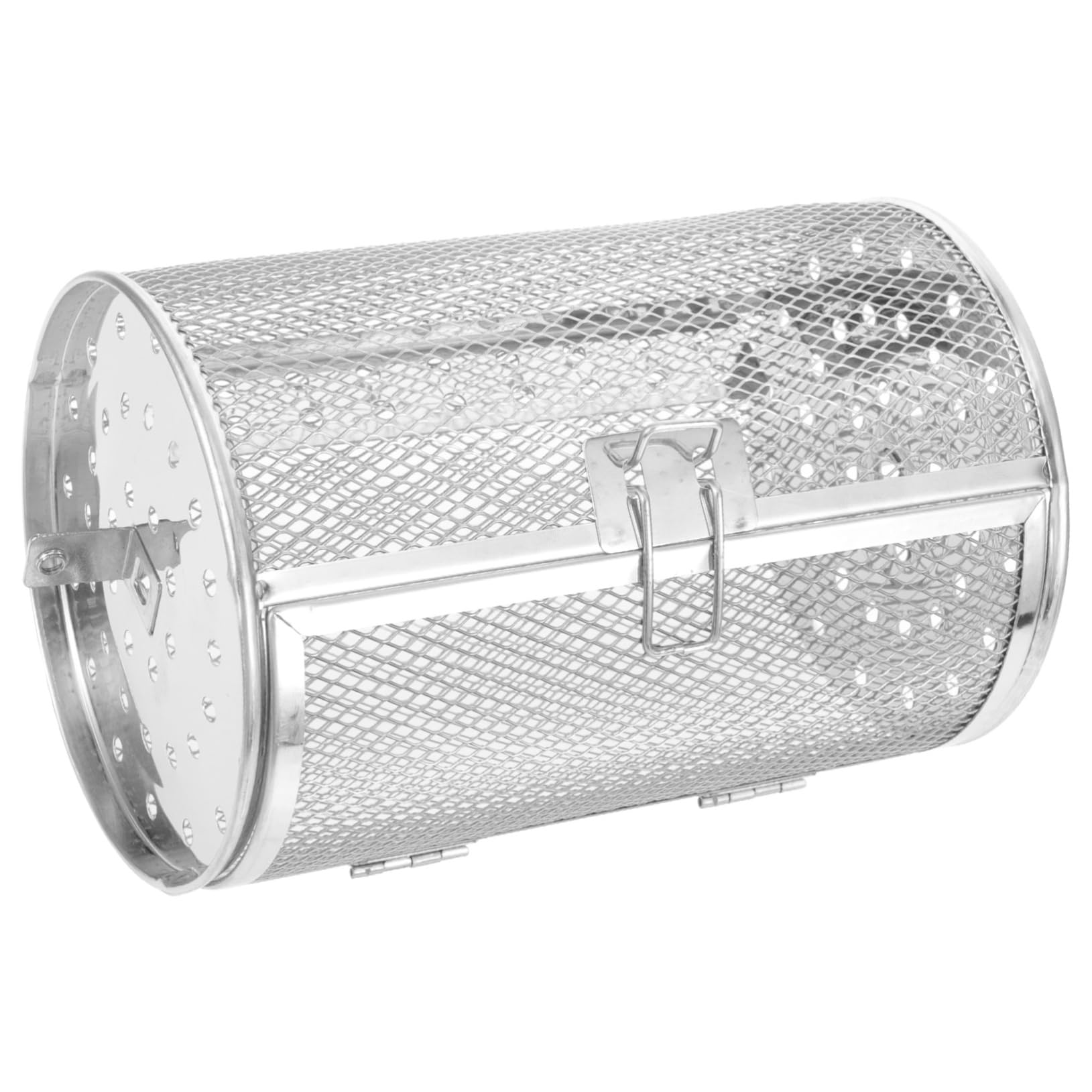 Milisten Rotating Grill Basket Bbq Vegetable Grill Basket Rotisserie Chicken Cage for Oven