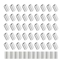 Vista 10 de Luomorgo 200 unids 1/16 "manga de lazo de crimpado de aluminio, mangas de cuerda de alambre, bucles de virola de cable, manga de crimpado de cable