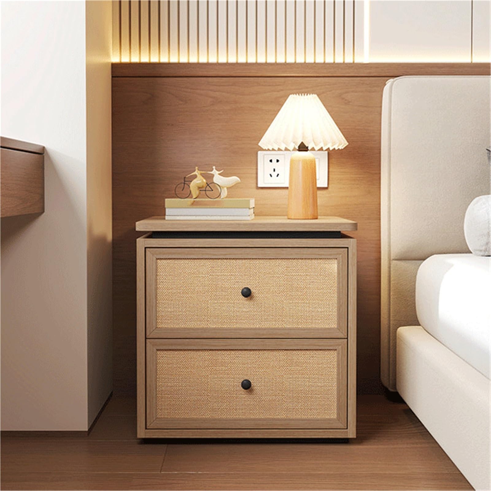 Vielseitig Moderner Nachttisch aus Massivholz for das Homestay-Modellzimmer