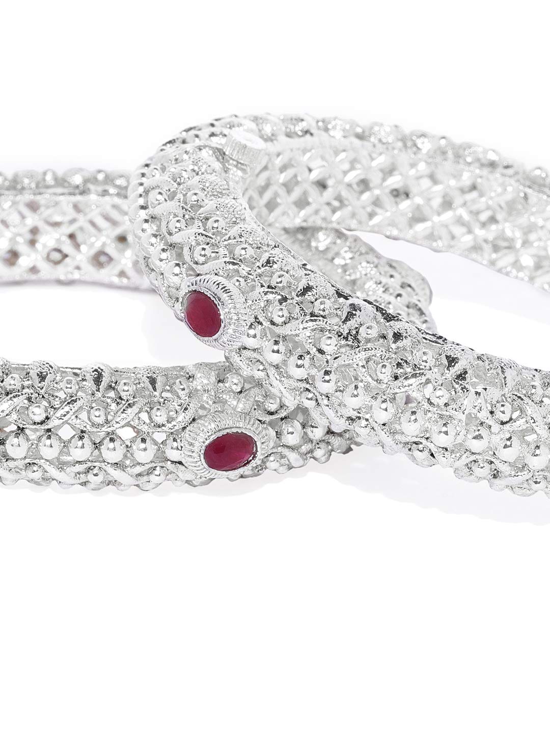 Silver Kada Bangles (Size 2.6) for Navratri