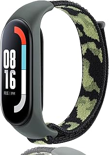 سوار نايلون لساعة شاومي مي باند 7/مي باند 6/مي باند 5/مي باند 4/مي باند 3 من دلـع موبايلك، سوار ساعة رياضي بديل قابل للتعديل للرجال والنساء