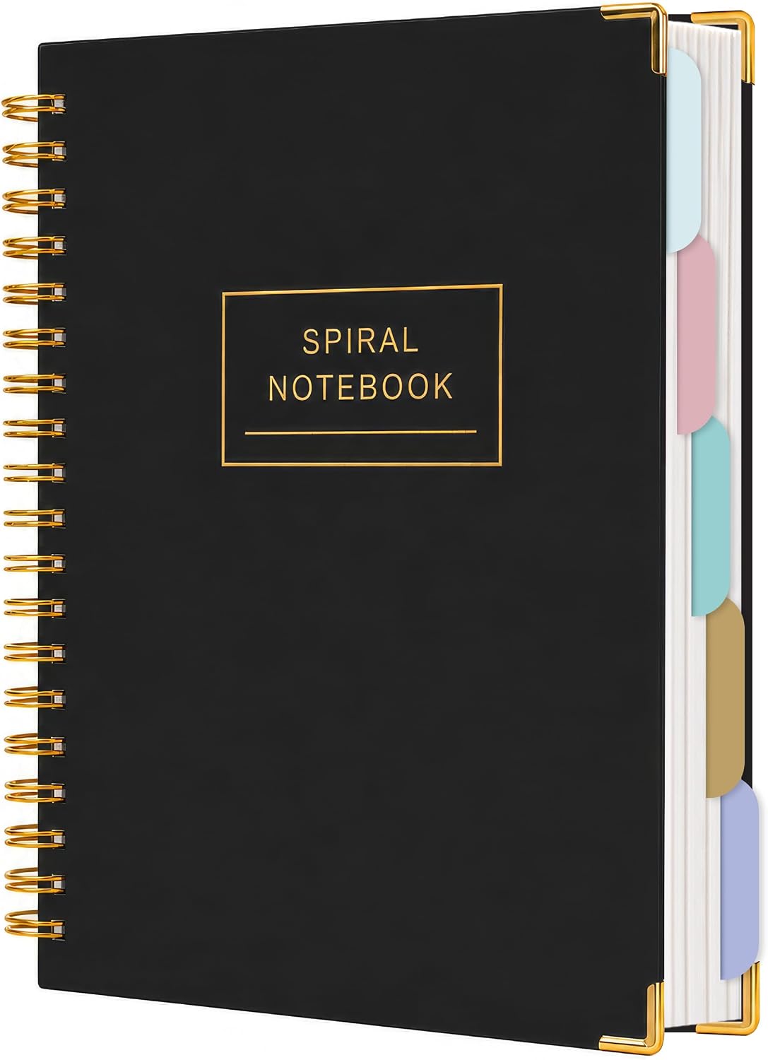 Yoment Hardcover Spiral Notebooks for Work 240 Pages Notebook with Dividers