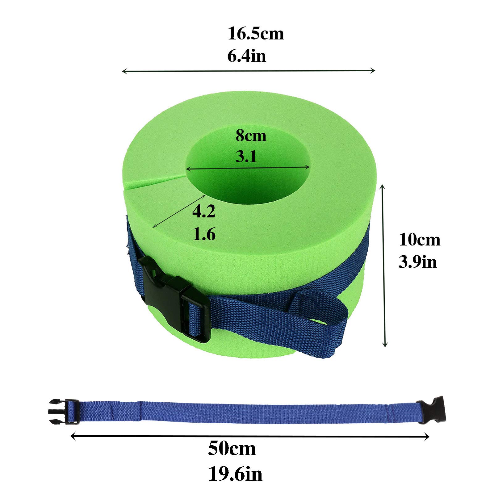 6 Stück Silikon-Knöchelriemen - Schwimmbänder Für Beintraining