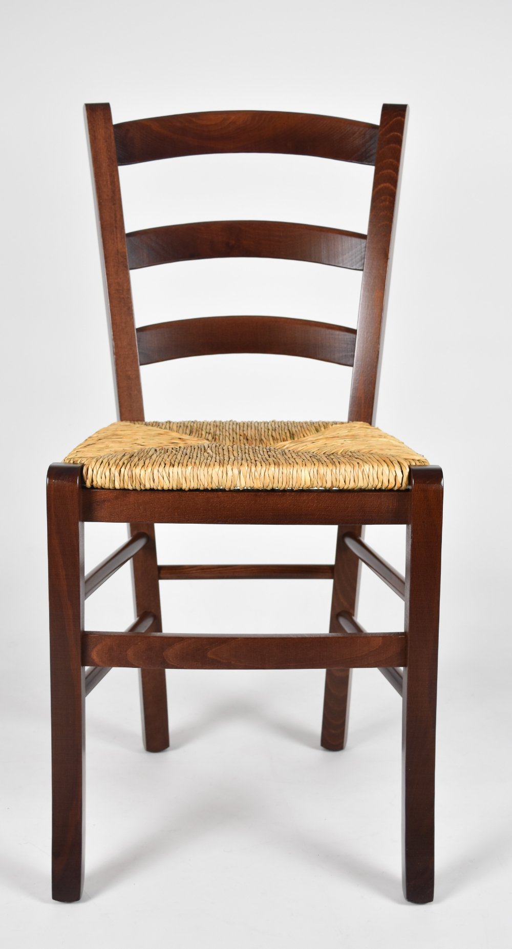 t m c s Tommychairs - Set 4 sillas Venezia para Cocina y Comedor, Estructura en Madera de Haya Color Nuez y Asiento en Paja