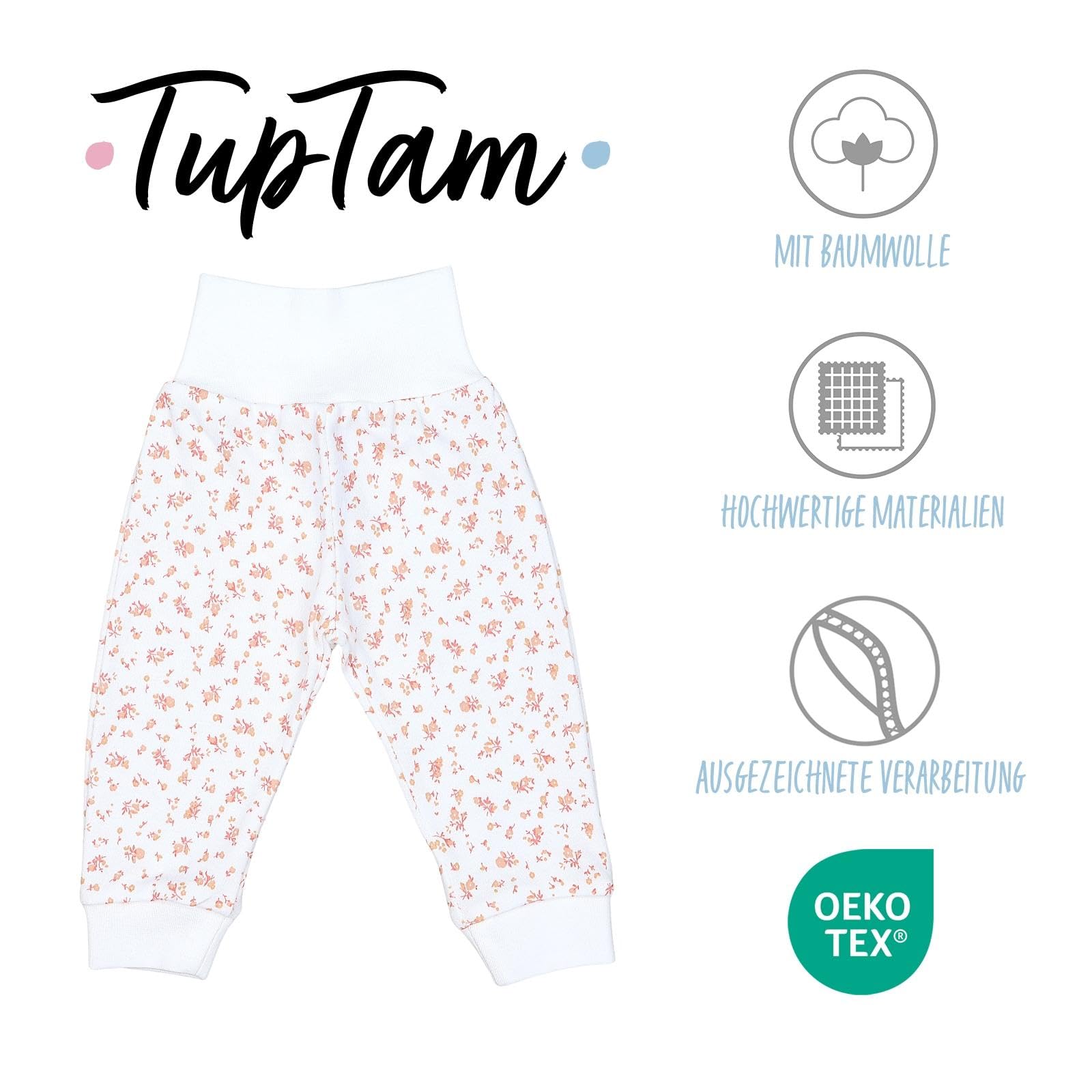 TupTam Pantalones de Bebé para Niñas. Paquete de 3