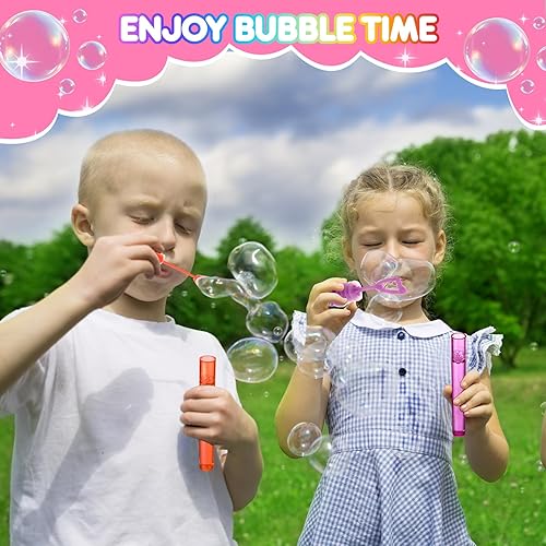 Miniatura 10 de Shappy 100 piezas de mini varitas de burbujas de burbujas para niños, varitas de burbujas de rosas a granel para verano al aire libre, fiesta, baño,