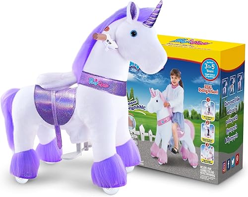 Miniatura 72 de PonyCycle Caballo para montar en caballo para niños de 4 a 7 años, caballos grandes, juguetes para montar en poni (36 pulgadas de altura/tamaño 4)