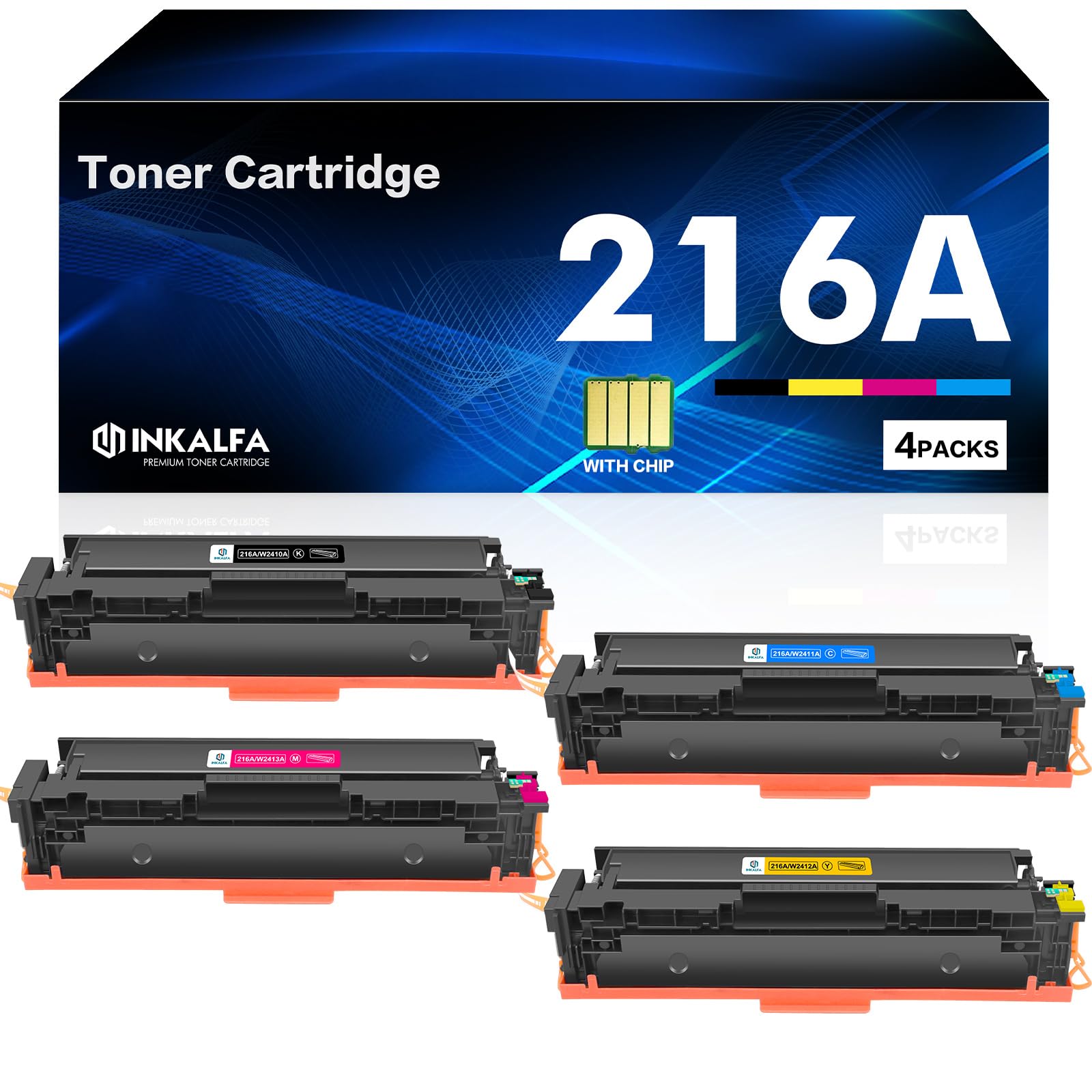 Pack de 4 toners lasers compatibles HP 216A Pack de 4 toners lasers compatibles HP 216A