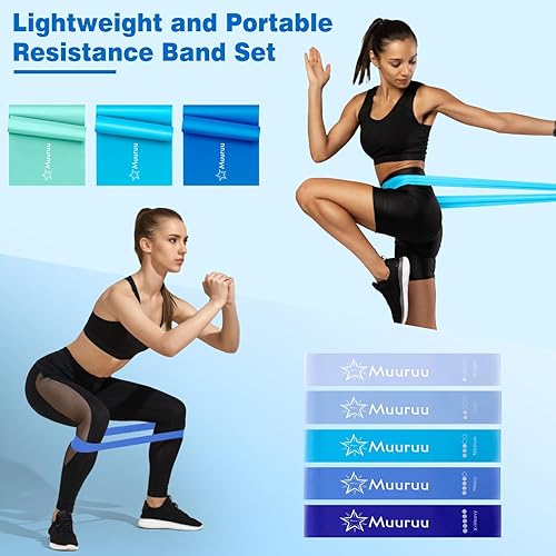 Miniatura 4 de Pilates Ring Set, Pilates Essentials Kit for Home Workouts Women, Yoga Equipment Set with 14 Inch Magic Circle, 9.8 Ball, 5 Resistance Bands, 3 Long