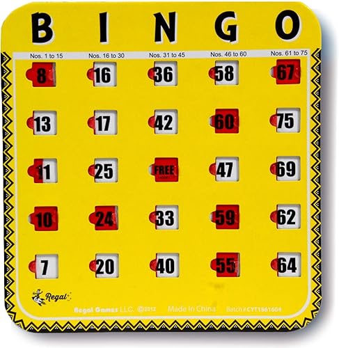 Miniatura 9 de Regal Bingo - Tarjetas de bingo a granel con ventanas deslizantes – Tarjetas de juego de bingo reutilizables con impresión grande para adultos