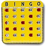 Regal Bingo Bulk Bingo Cards with Sliding Windows - Reusable Large Print Bingo Game Cards for Adults Large Group - 8 Pack, Yellow