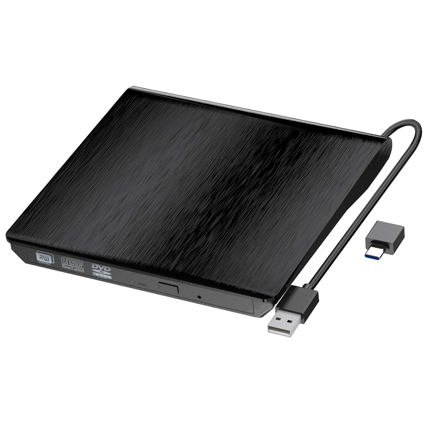 External CD DVD Drive, USB 3.0 TypeC Portable CD/DVD+/RW Drive/DVD