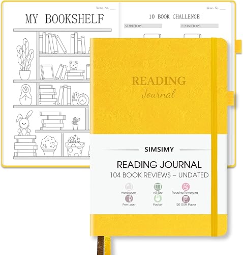 Miniatura 32 de Reading Journal with 104 Book Reviews, Book Journal for Books Lovers & Readers - Review and Track Your Reading Progress, Reading Log Notebook Gift
