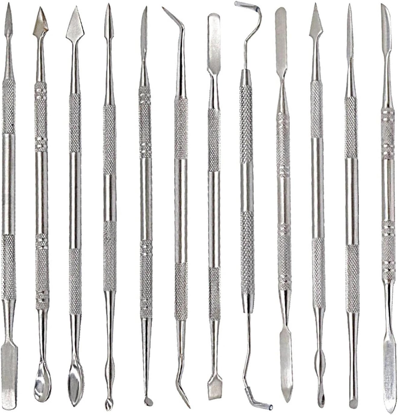 12 Pcs Wax Knife Kit Carve Clay Sculpture Tool Blade Pottery Metal Modeling Set Dental Jewelry Making
