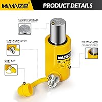 Vista 4 de Gato Cilindro Hidráulico de 10T 50mm/2" de Carrera Porta Power Ram Jack Cilindro de Elevación de Acción Simple Se Retrae Automáticamente