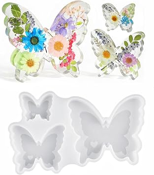 Butterfly Resin Molds, 3-Size Silicone Mold Set for Spring and Easter