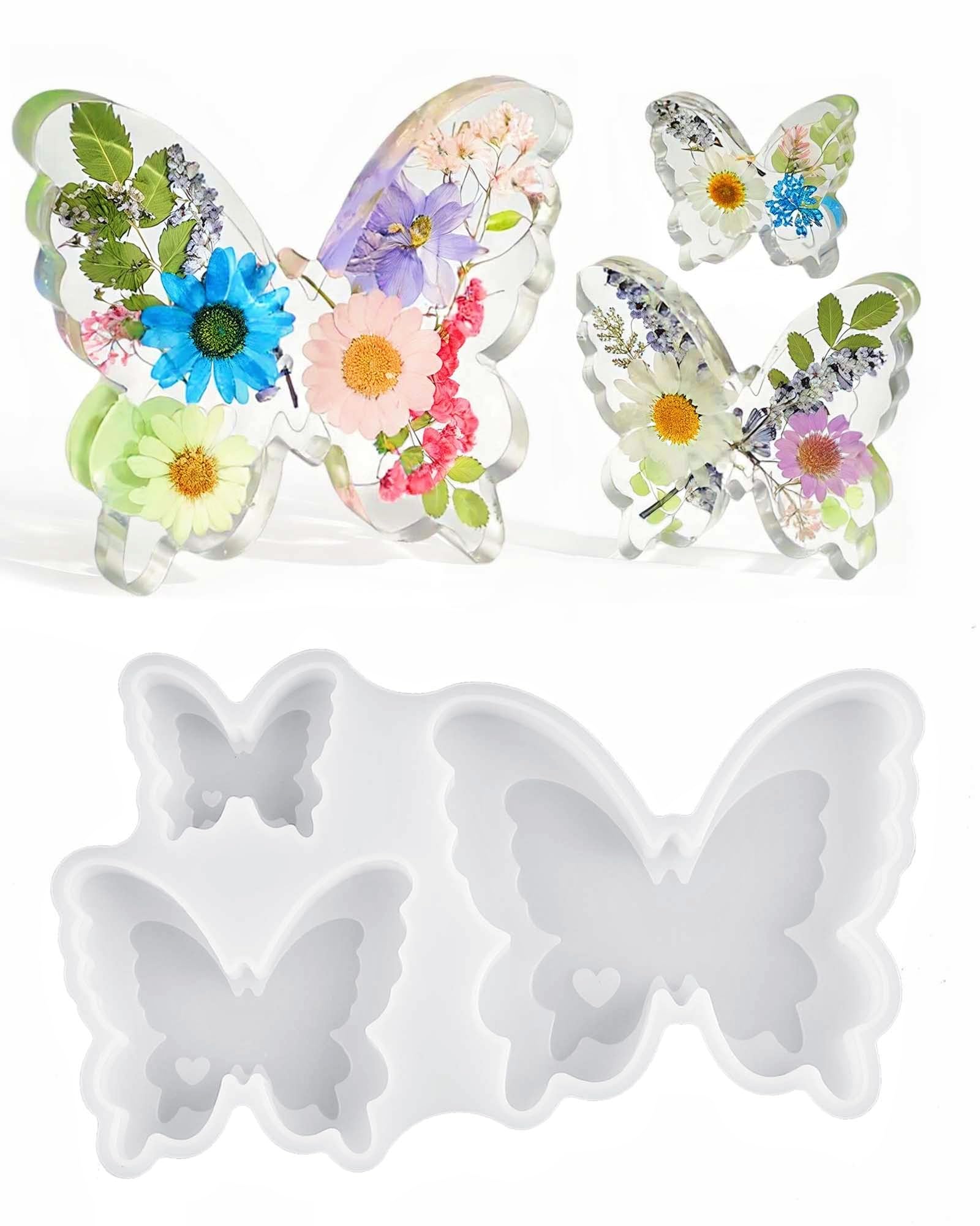 Photo 1 of WIKIMO Epoxy Resin Molds for Spring Butterfly Soft Silicone Molds Set of 3 Sizes Easter Silicone Molds for Resin, Gypsum and Candle