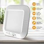 Battery Operated Ceiling Light, Motion Sensor LED Ceiling Light Battery Powered Indoor, Motion Activated Light 6000K for Bathroom Stair Hallway Shed Laundry Daylight Auto On/Off (White, 1 Pack)