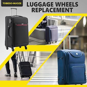 4 pcs Luggage Wheels Replacement Wheel for Luggage Suitcase Repair 360° Rotating Suitcase Replacement Wheels with 4 Mounting Holes L330