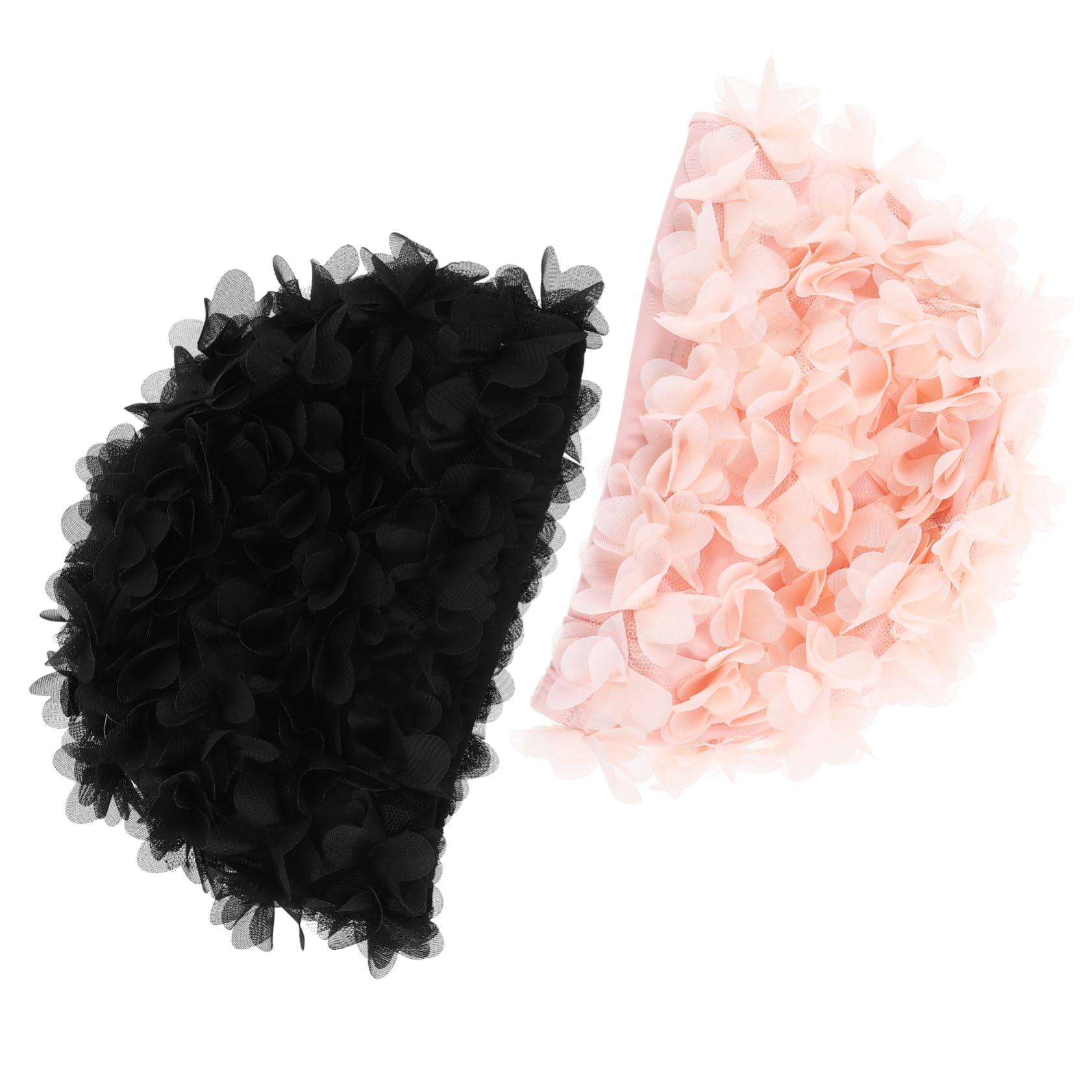 Anneome 2 pièces Bonnet de Natation Floral pour Femmes Lot de Élastique Protection Cheveux Confortable et pour Piscine Été