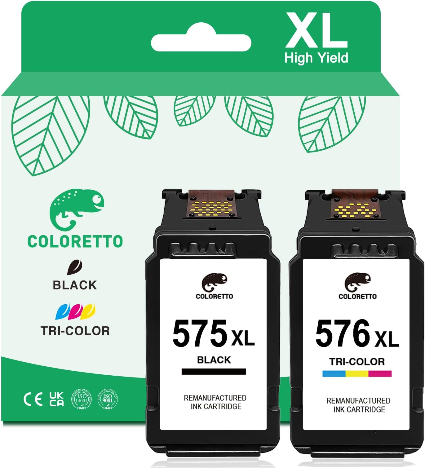 COLORETTO PG-575XL CL-576XL Ink Cartridge for Canon TR4755i for TR4756i ...