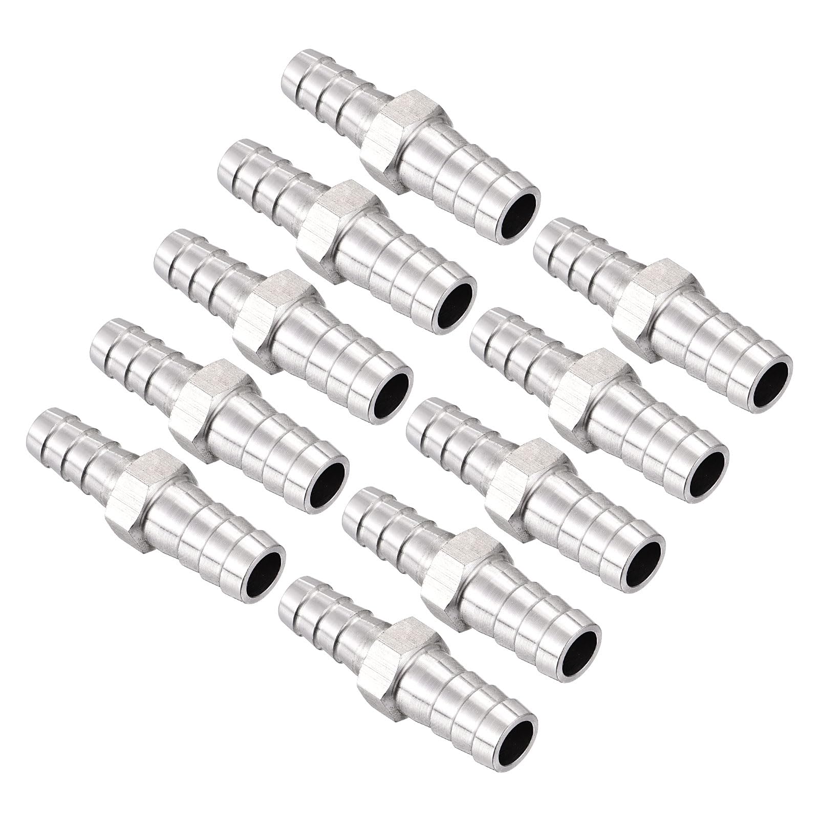 Confezione da 10 barre in acciaio inox 304 per tubi flessibili da 3,8 cm a raccordi da 2,5 cm, barre esagonali in acciaio inox per macchine domestiche, vasche da bagno massaggi e sistemi di