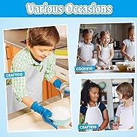 Vista 7 de Handepo 30 Pcs Children Artists Aprons Adjustable Chef Apron Kids Painting Aprons for Cooking Kitchen Grilling Painting